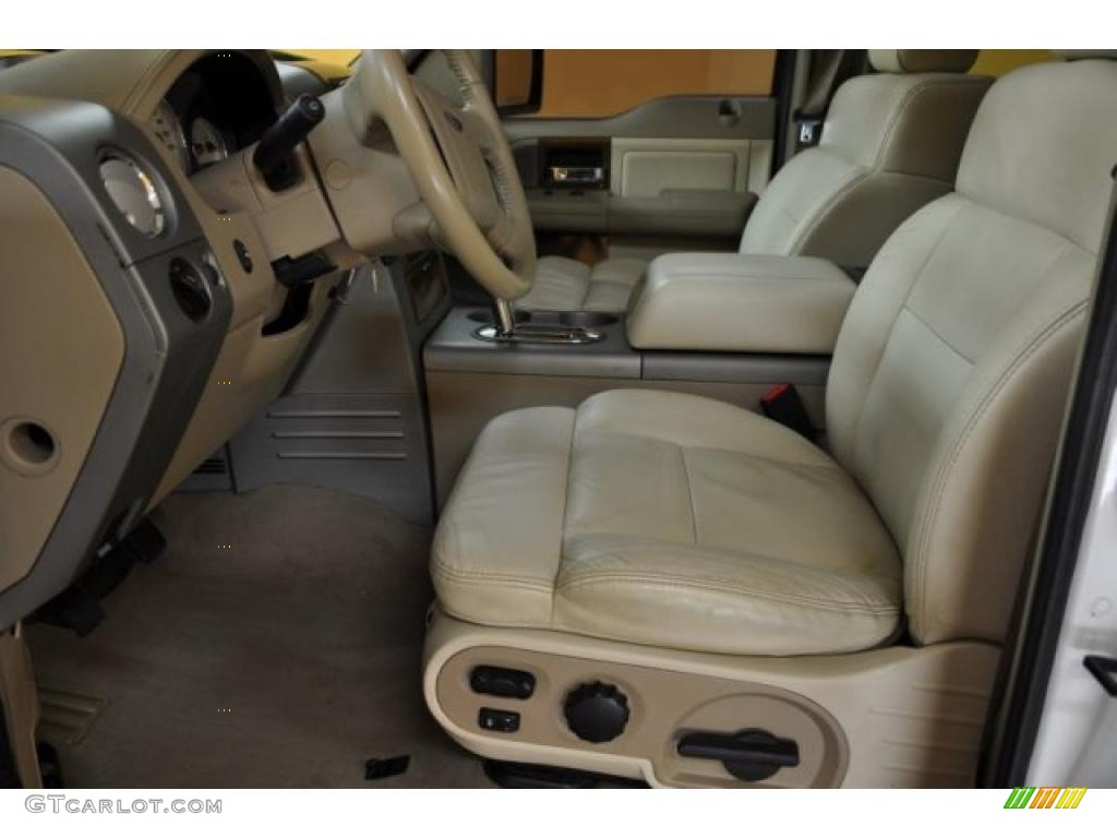 2004 F150 Lariat SuperCrew 4x4 - Oxford White / Tan photo #9