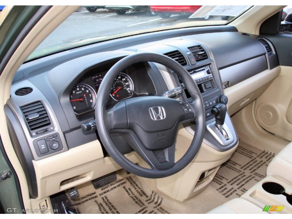 2008 Honda CR-V LX 4WD Ivory Dashboard Photo #39370396