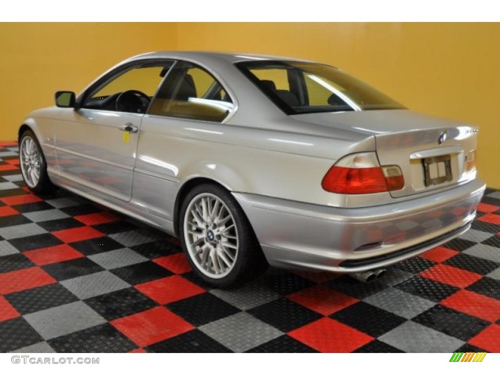 2002 3 Series 330i Coupe - Titanium Silver Metallic / Black photo #3