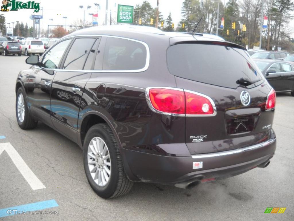 2009 Enclave CXL AWD - Dark Crimson Metallic / Cocoa/Cashmere photo #5