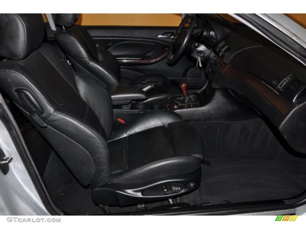 2002 3 Series 330i Coupe - Titanium Silver Metallic / Black photo #14