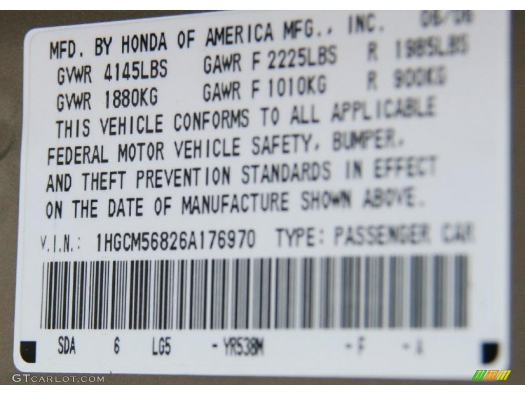 2006 Accord EX-L Sedan - Desert Mist Metallic / Ivory photo #26