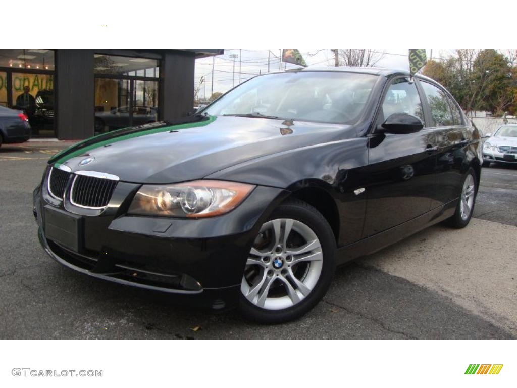 2008 3 Series 328xi Sedan - Jet Black / Black photo #1