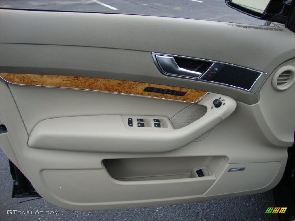 2008 Audi A6 3.2 quattro Avant Cardamom Beige Door Panel Photo #39374250
