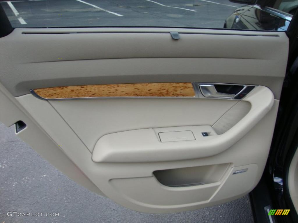 2008 Audi A6 3.2 quattro Avant Cardamom Beige Door Panel Photo #39374402