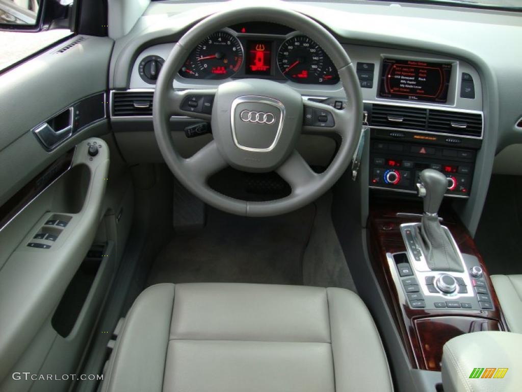 2008 Audi A6 3.2 quattro Sedan Light Grey Dashboard Photo #39376886