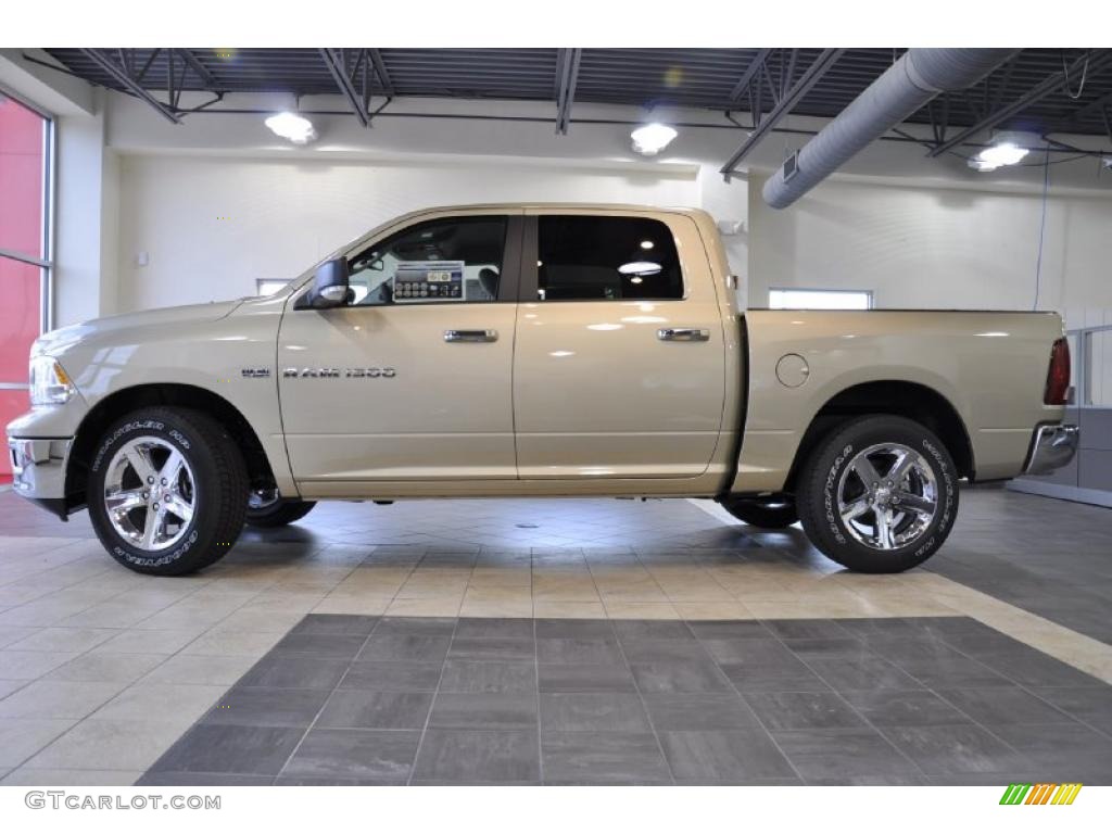 2011 Ram 1500 Big Horn Crew Cab - White Gold / Light Pebble Beige/Bark Brown photo #1