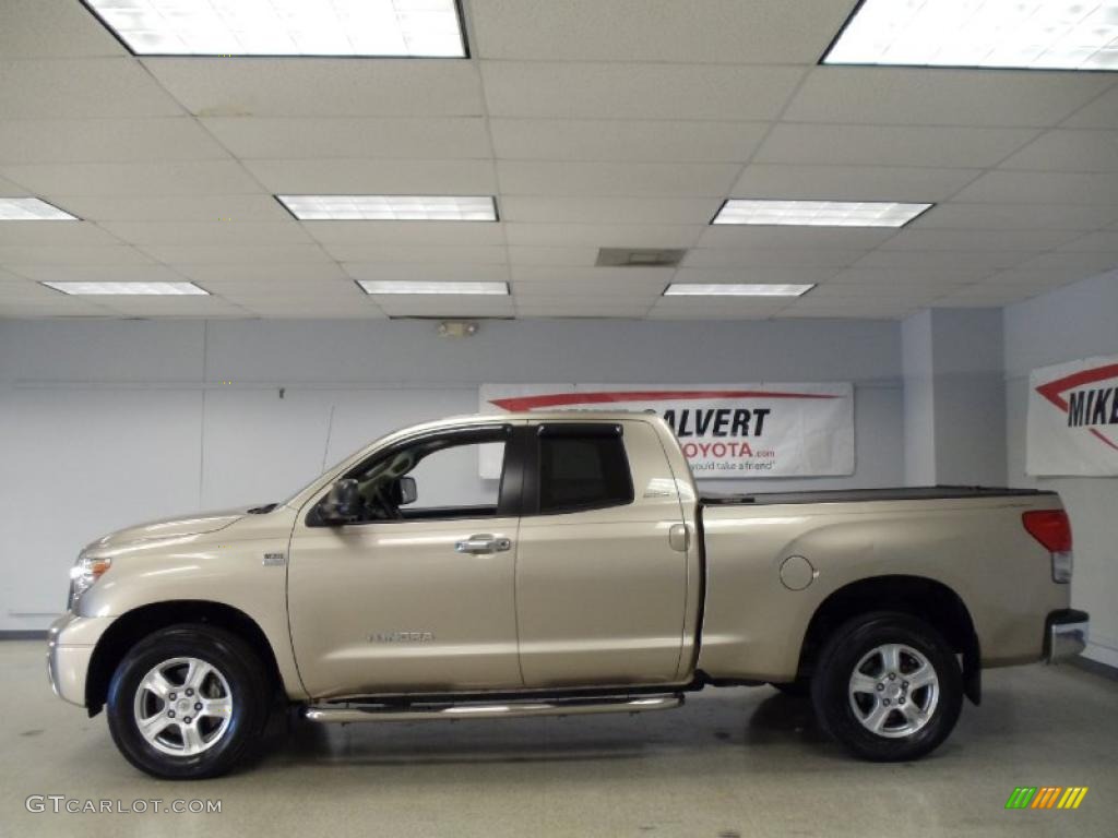 2007 Tundra Limited Double Cab 4x4 - Desert Sand Mica / Beige photo #3