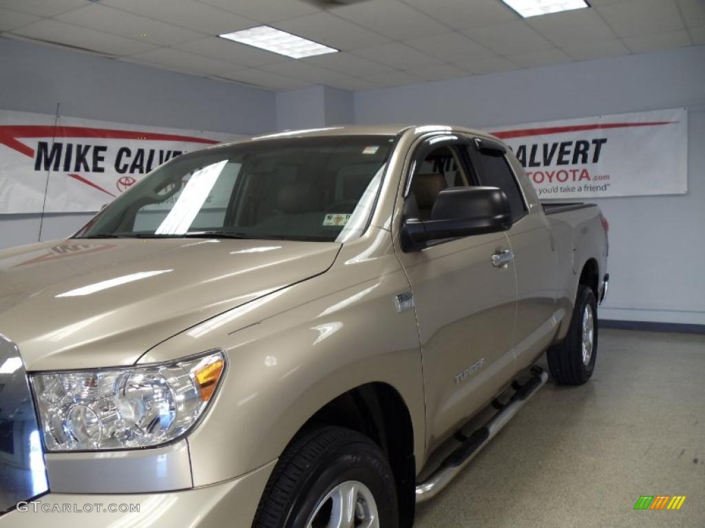 2007 Tundra Limited Double Cab 4x4 - Desert Sand Mica / Beige photo #5