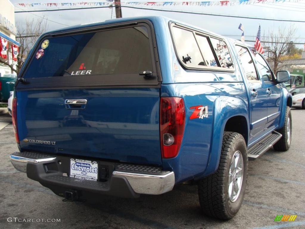 2009 Colorado Z71 Crew Cab 4x4 - Aqua Blue Metallic / Ebony photo #7