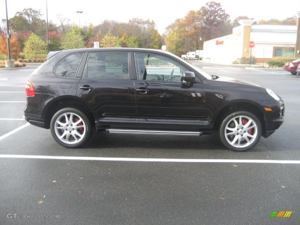 2008 Cayenne Turbo - Basalt Black Metallic / Chestnut/Black Natural Leather photo #8