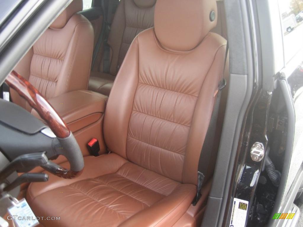 Chestnut/Black Natural Leather Interior 2008 Porsche Cayenne Turbo Photo #39383137