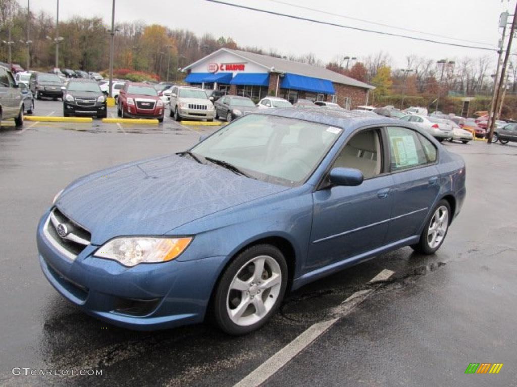 2009 Legacy 2.5i Sedan - Newport Blue Pearl / Warm Ivory photo #5