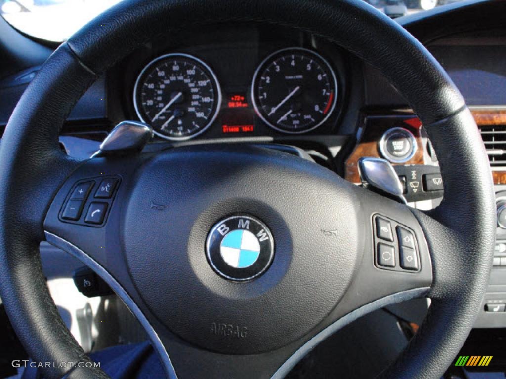 2009 BMW 3 Series 328i Convertible Grey Steering Wheel Photo #39385833