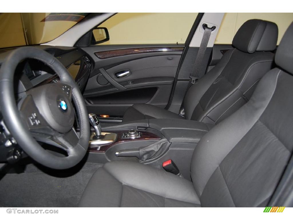 Black Interior 2009 BMW 5 Series 550i Sedan Photo #39386473