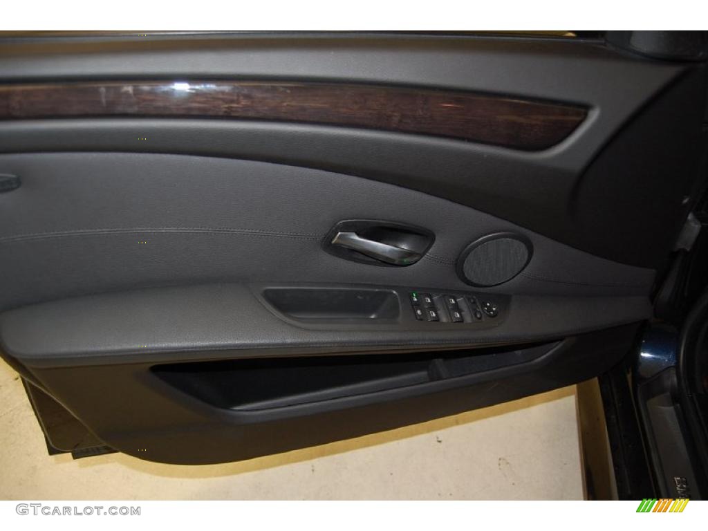 2009 BMW 5 Series 550i Sedan Black Door Panel Photo #39386497