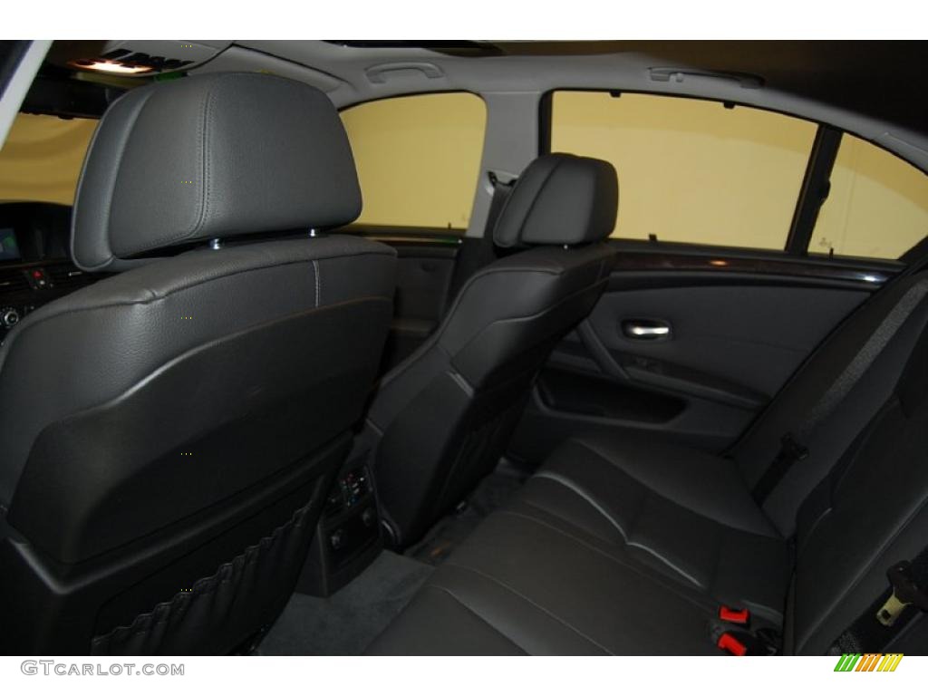 Black Interior 2009 BMW 5 Series 550i Sedan Photo #39386525