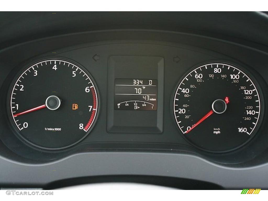 2011 Volkswagen Jetta SE Sedan Gauges Photo #39386681