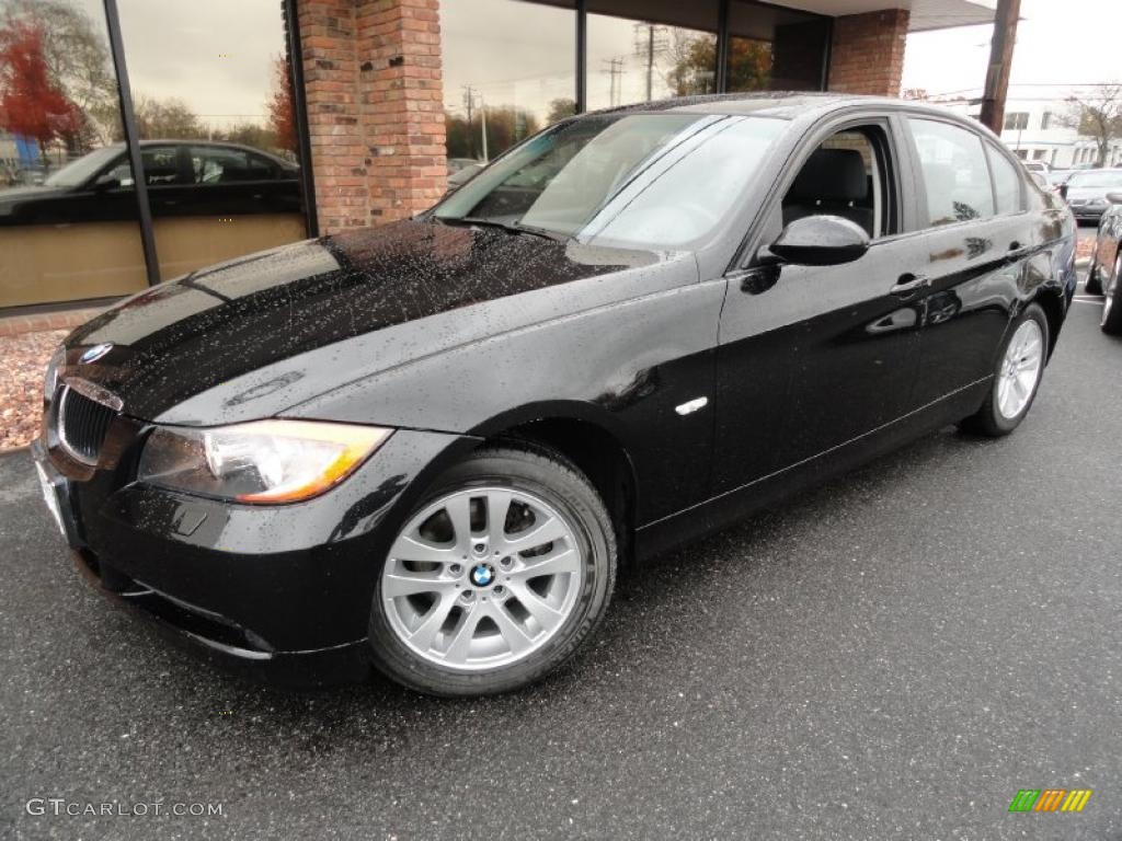 2007 3 Series 328xi Sedan - Black Sapphire Metallic / Black photo #1