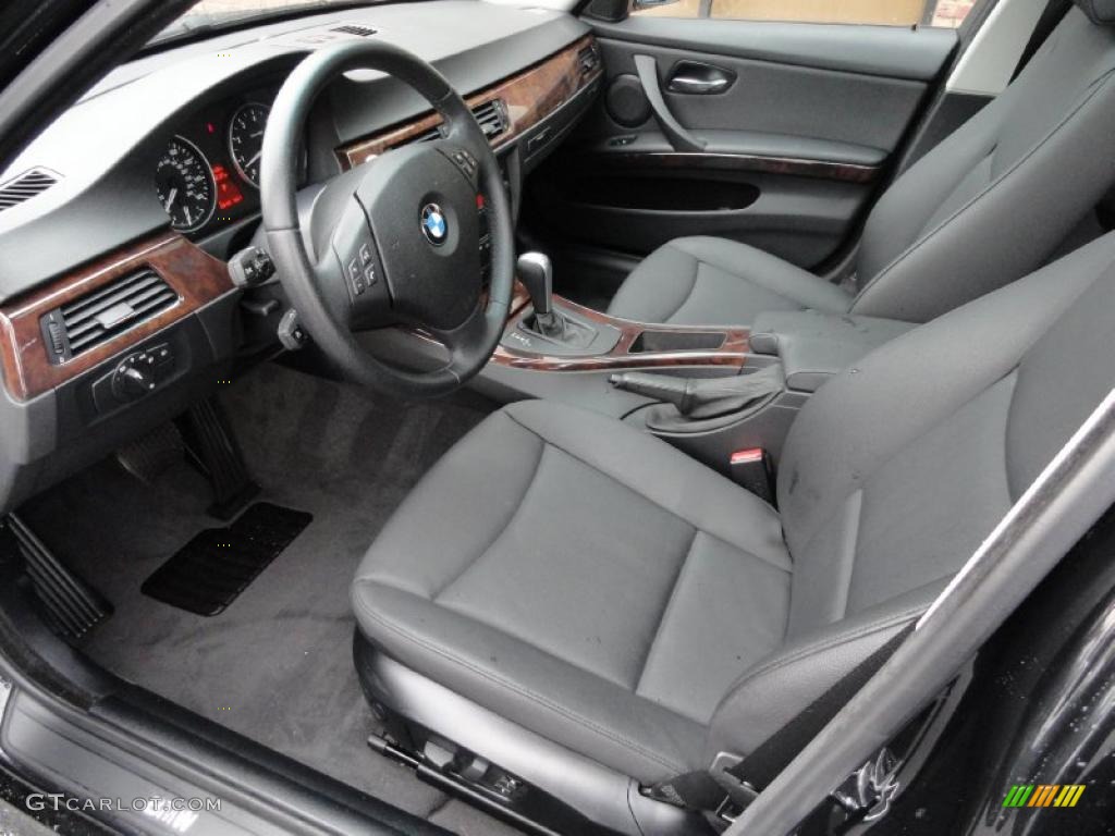 Black Interior 2007 BMW 3 Series 328xi Sedan Photo #39391561