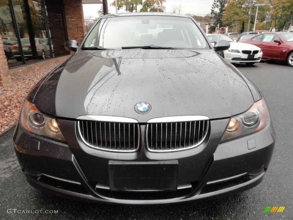 2008 3 Series 335xi Sedan - Sparkling Graphite Metallic / Black photo #2