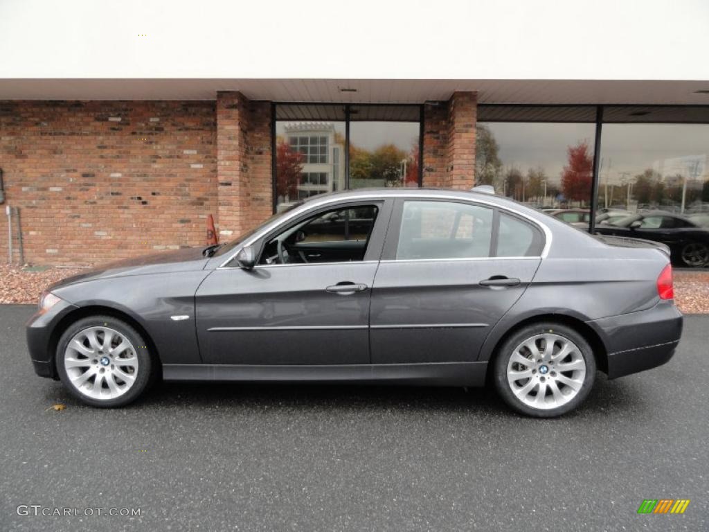 2008 3 Series 335xi Sedan - Sparkling Graphite Metallic / Black photo #3