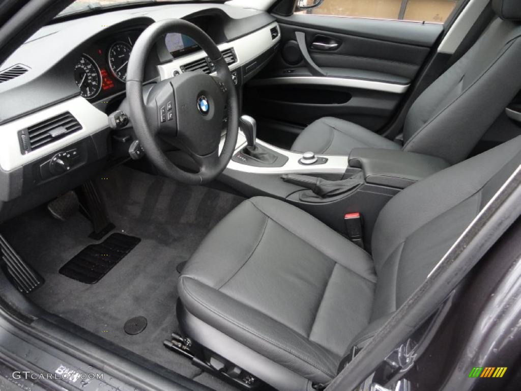 Black Interior 2008 BMW 3 Series 335xi Sedan Photo #39392685