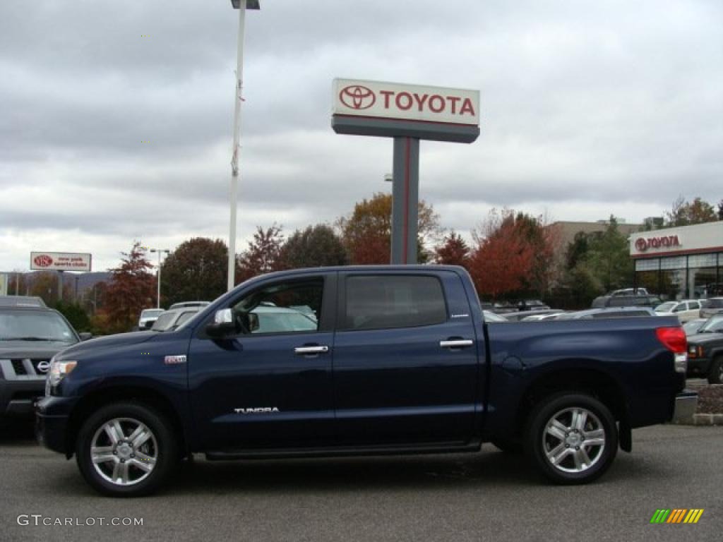 2008 Tundra Limited CrewMax 4x4 - Nautical Blue Metallic / Graphite Gray photo #3