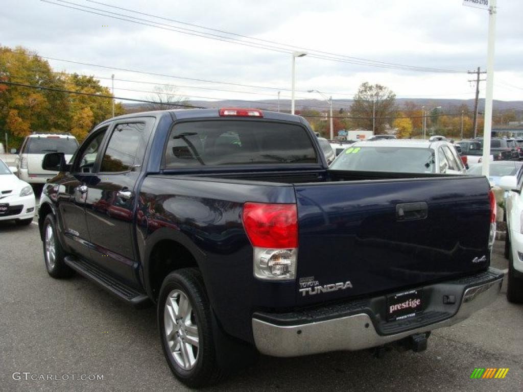 2008 Tundra Limited CrewMax 4x4 - Nautical Blue Metallic / Graphite Gray photo #4