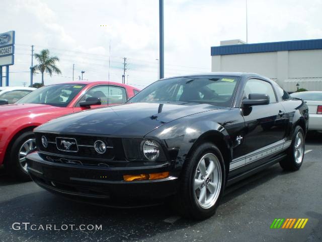 2009 Mustang V6 Premium Coupe - Black / Dark Charcoal photo #1