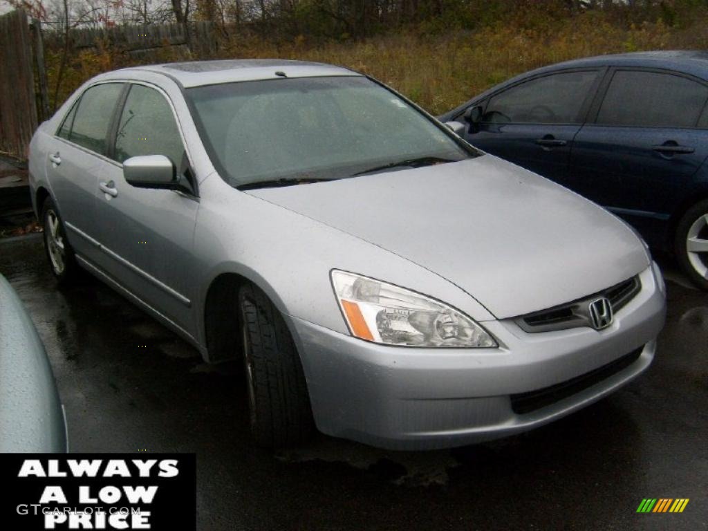 2003 Accord EX Sedan - Satin Silver Metallic / Gray photo #1