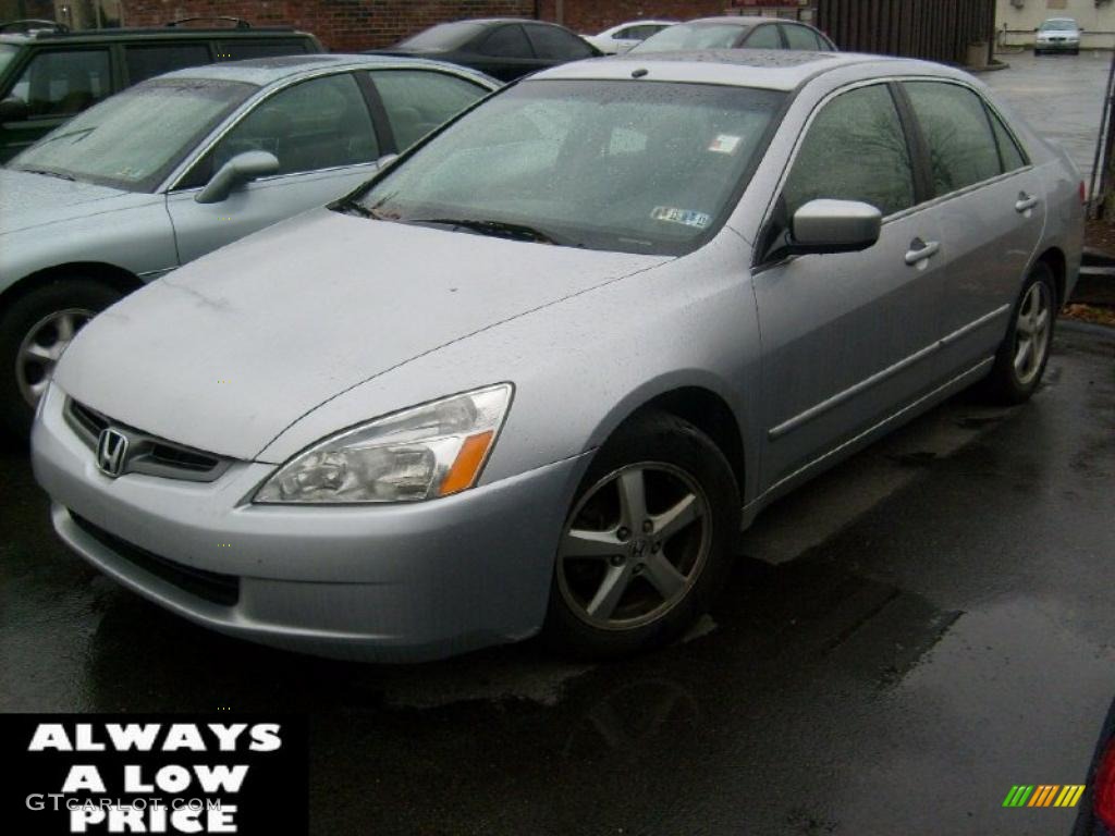2003 Accord EX Sedan - Satin Silver Metallic / Gray photo #3
