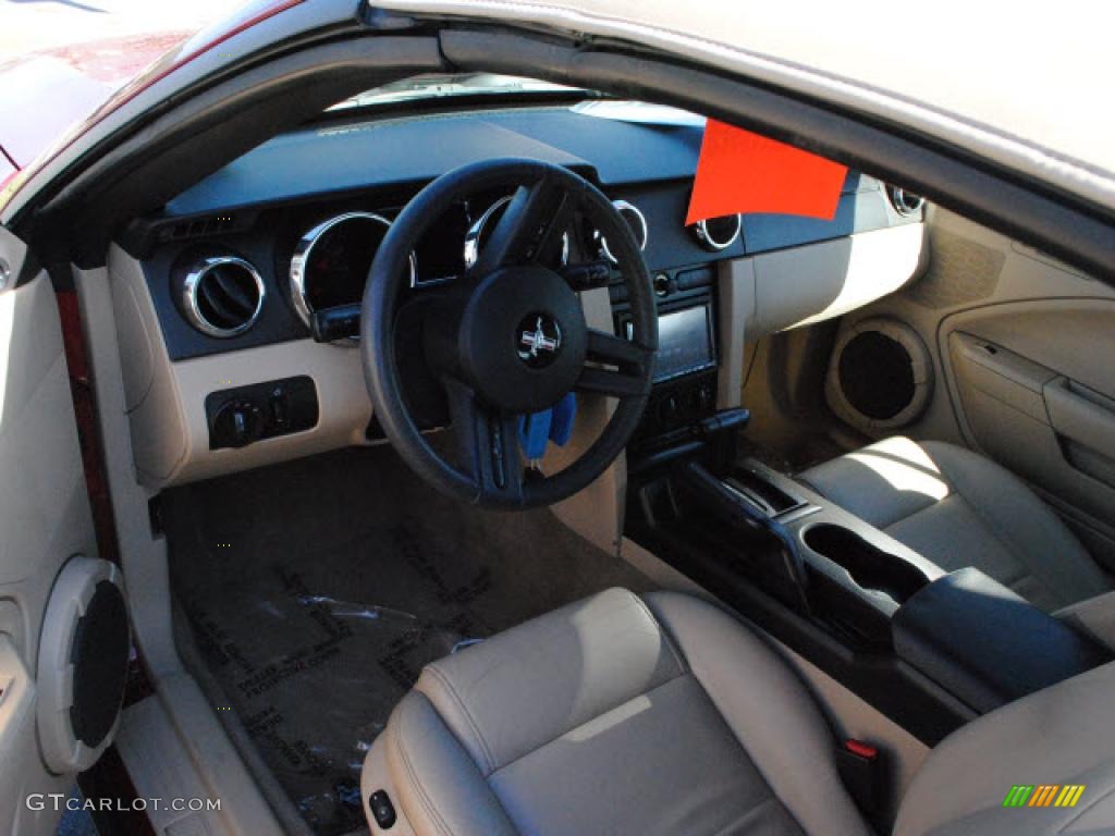 Medium Parchment Interior 2005 Ford Mustang V6 Premium Convertible Photo #39395093