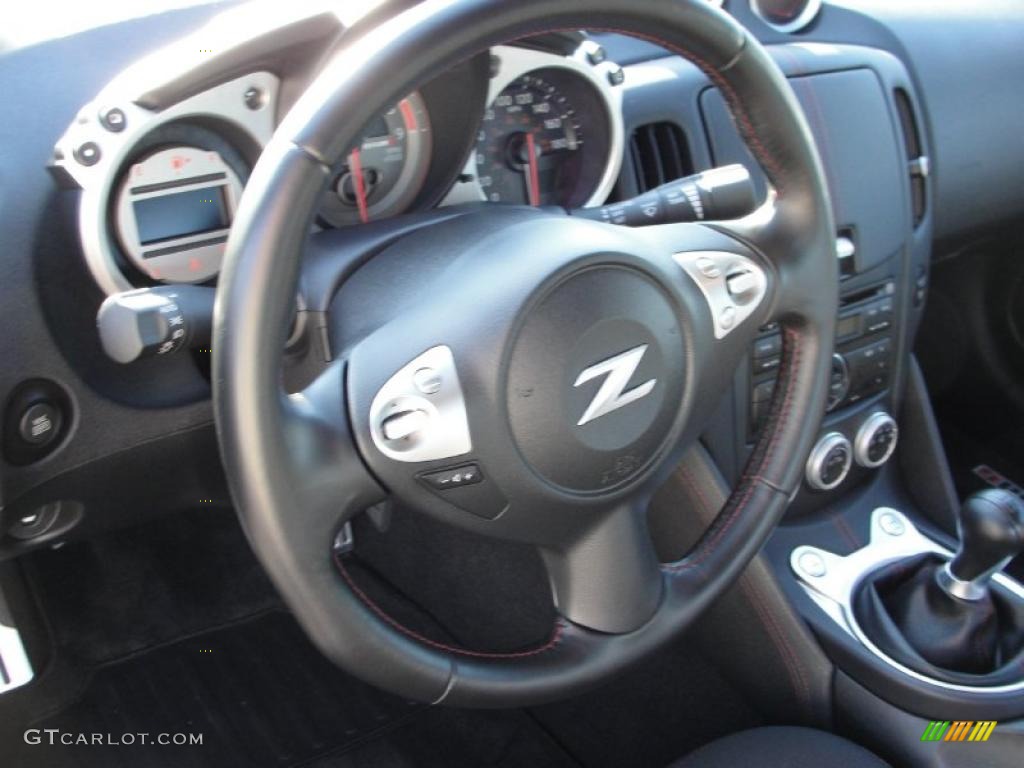 2009 370Z NISMO Coupe - Magnetic Black / NISMO Black/Red photo #12
