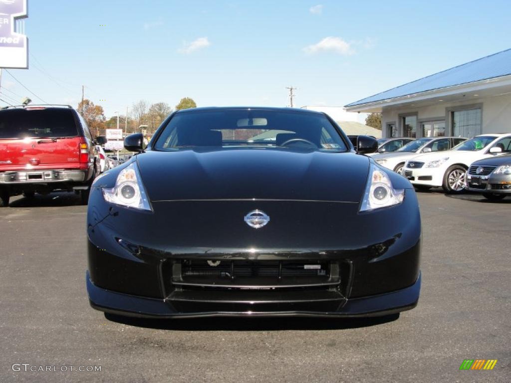 2009 370Z NISMO Coupe - Magnetic Black / NISMO Black/Red photo #16