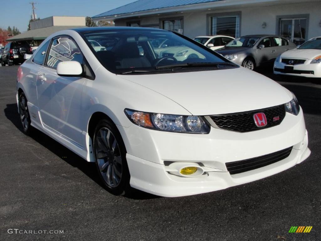 2009 Civic Si Coupe - Taffeta White / Black photo #1