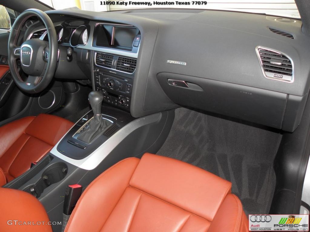 2009 Audi S5 4.2 quattro Tuscan Brown Silk Nappa Leather Dashboard Photo #39397321