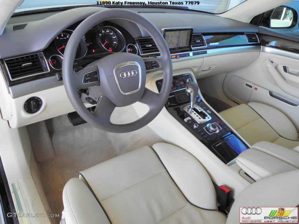 Cardamom Beige Interior 2010 Audi A8 L 4.2 quattro Photo #39398901