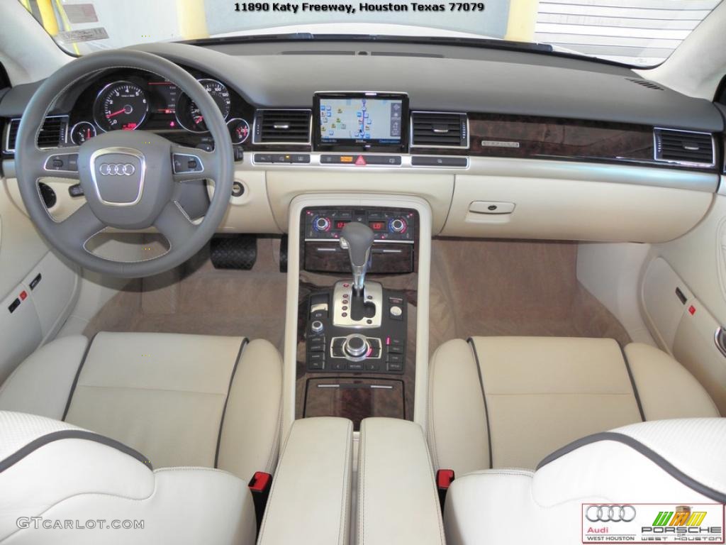 Cardamom Beige Interior 2010 Audi A8 L 4.2 quattro Photo #39399021