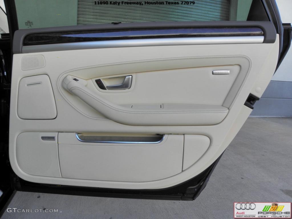 2010 Audi A8 L 4.2 quattro Cardamom Beige Door Panel Photo #39399309