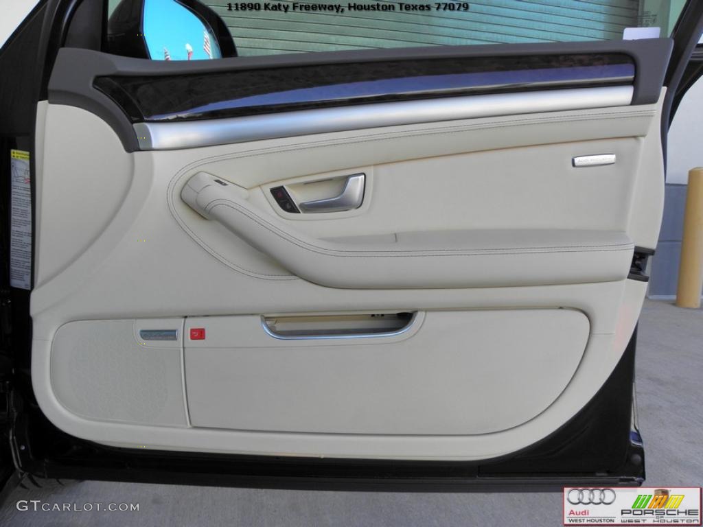 2010 Audi A8 L 4.2 quattro Cardamom Beige Door Panel Photo #39399325