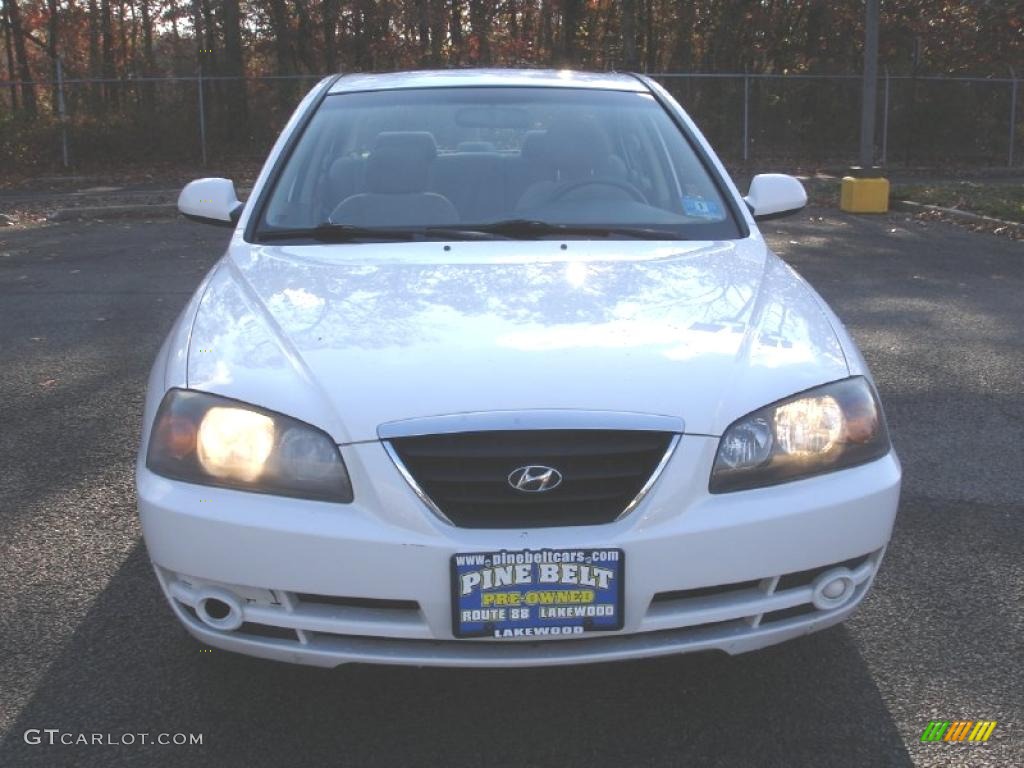 2005 Elantra GLS Sedan - Nordic White / Beige photo #2