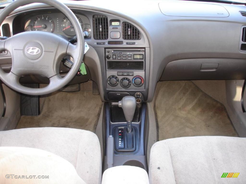 2005 Elantra GLS Sedan - Nordic White / Beige photo #12
