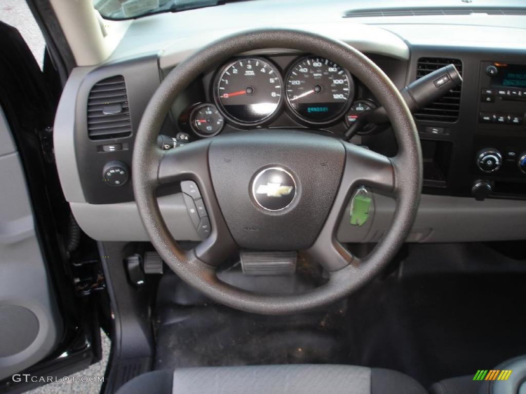 2008 Chevrolet Silverado 1500 Work Truck Extended Cab Dark Titanium Steering Wheel Photo #39402061