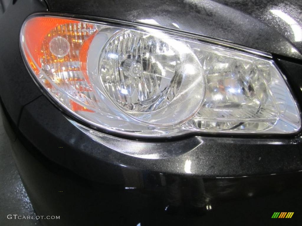 2009 Elantra GLS Sedan - Black Pearl / Gray photo #6