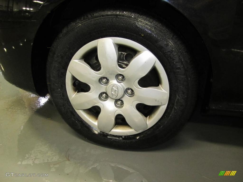 2009 Elantra GLS Sedan - Black Pearl / Gray photo #8