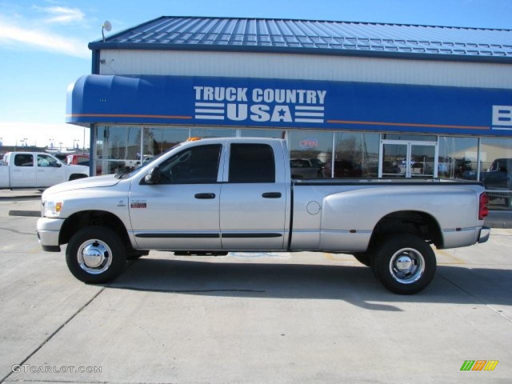 2007 Ram 3500 Big Horn Quad Cab 4x4 Dually - Bright Silver Metallic / Medium Slate Gray photo #1