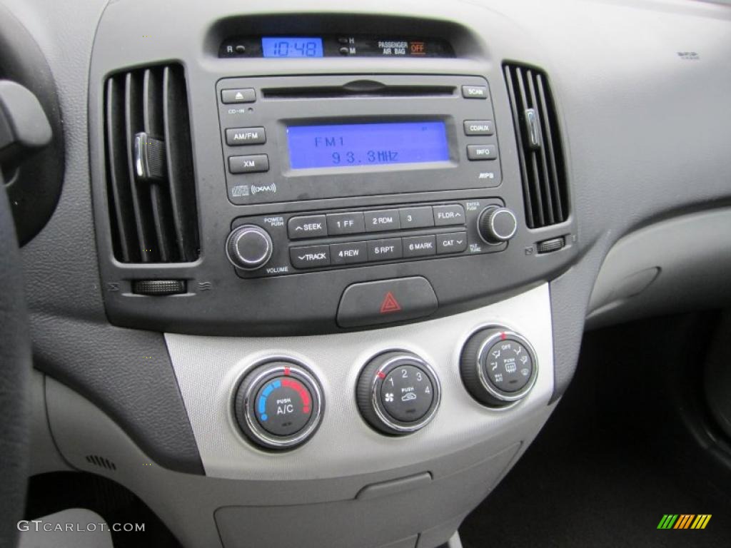 2009 Elantra GLS Sedan - Black Pearl / Gray photo #27
