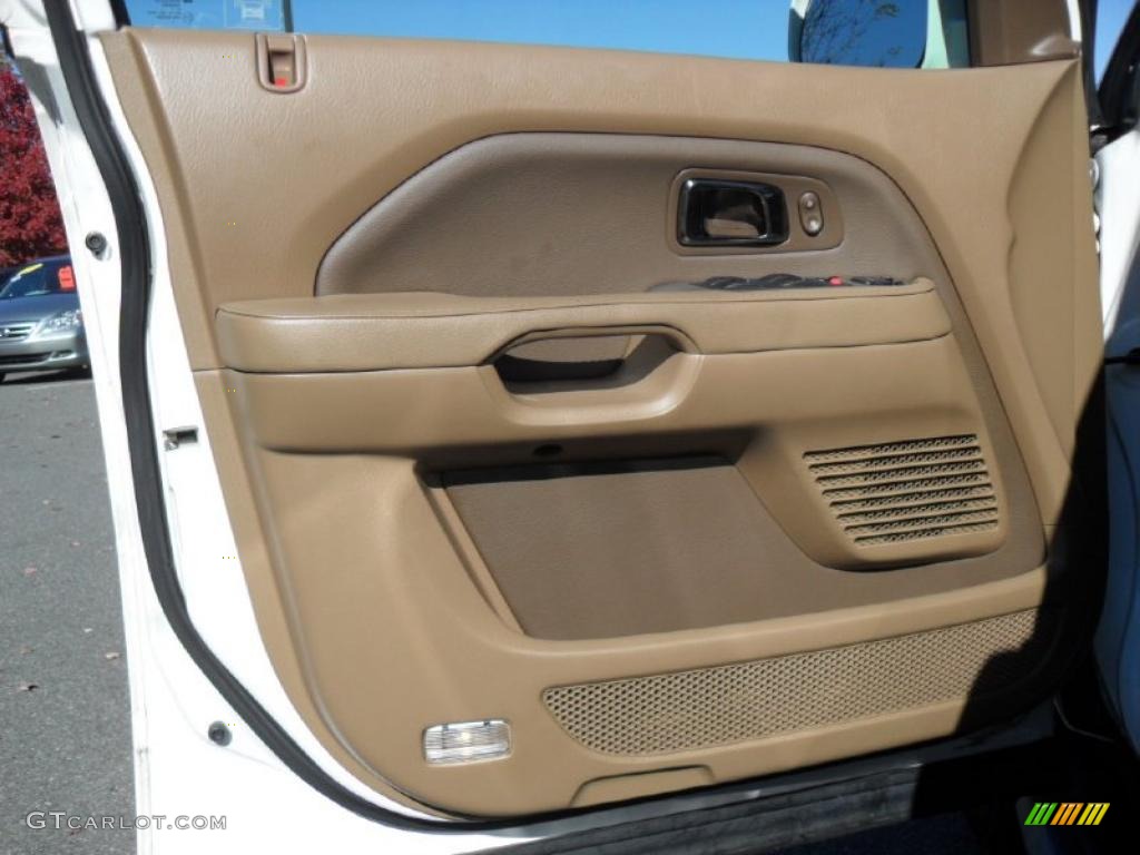 2007 Honda Pilot EX-L Saddle Door Panel Photo #39403469