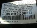 2004 Acura RL 3.5 Info Tag